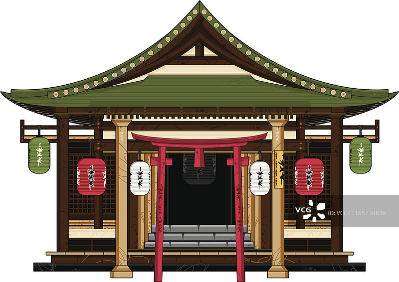 古代日本的寺庙图片素材