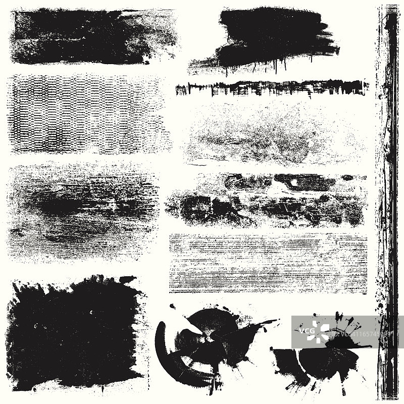 黑色和白色的Grunge纹理图案图片素材