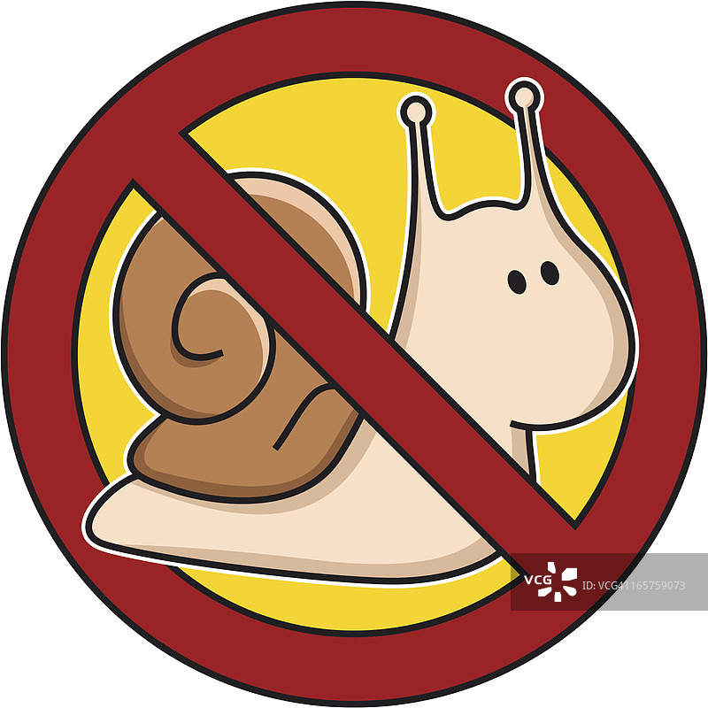 卡通杀虫剂标志/无蜗牛园艺图片素材