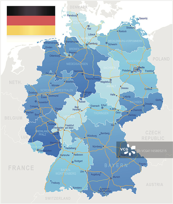 德国-路线图图片素材