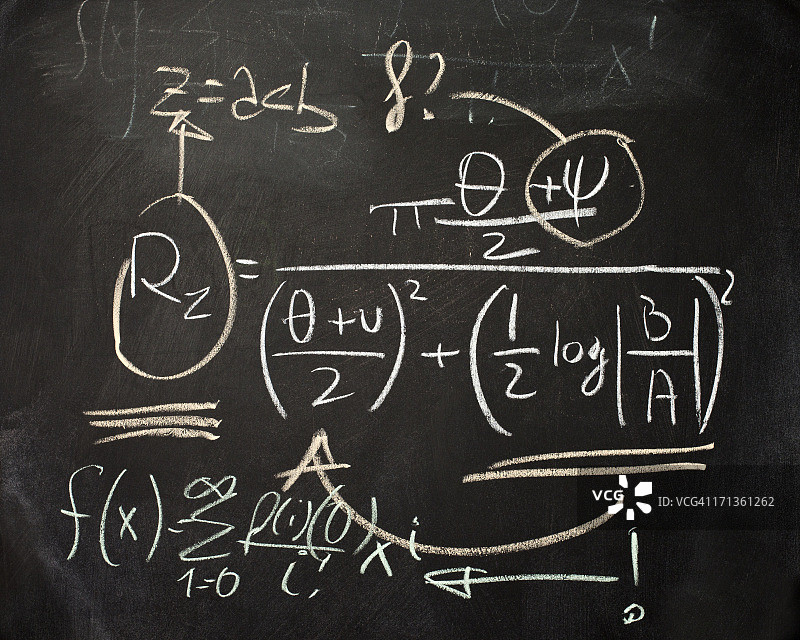 黑板上的数学公式图片素材