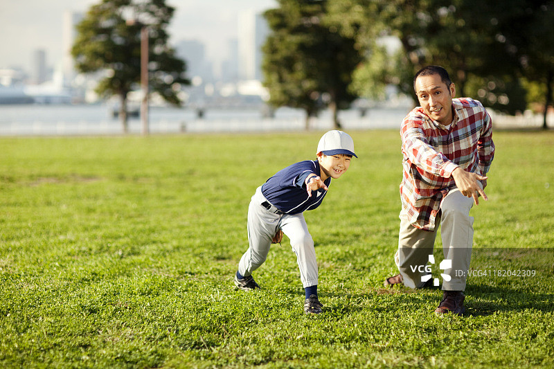 棒球父亲和儿子图片素材