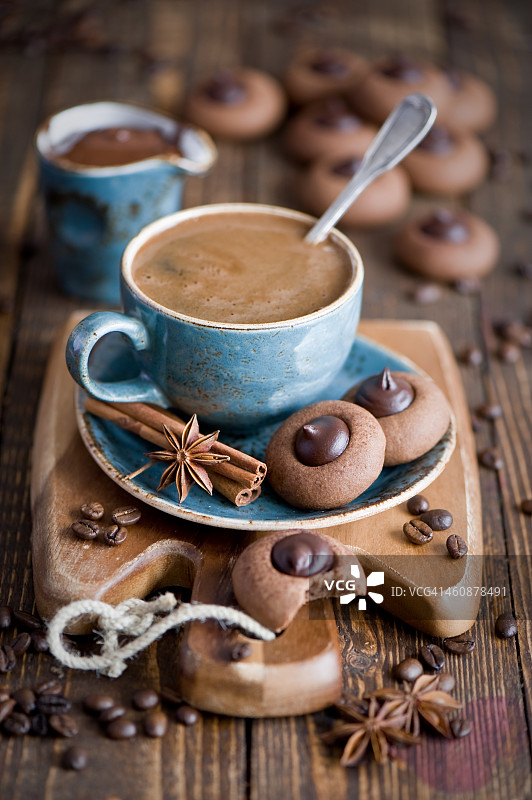 咖啡和饼干图片素材