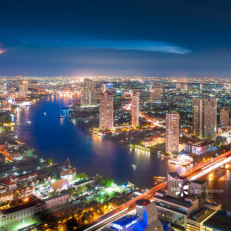泰国曼谷的城市景观全景图片素材