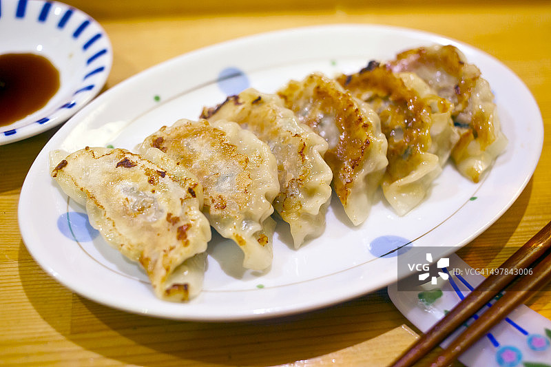 日本煎饺子图片素材