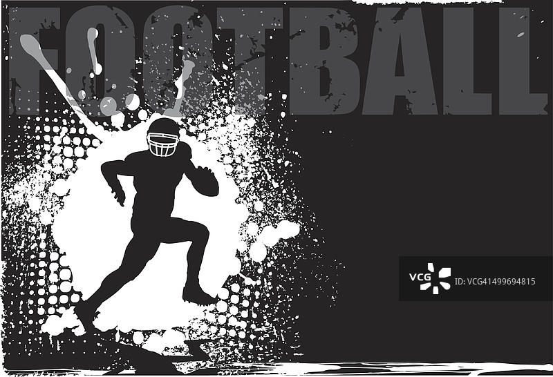 足球跑Grunge背景图片素材
