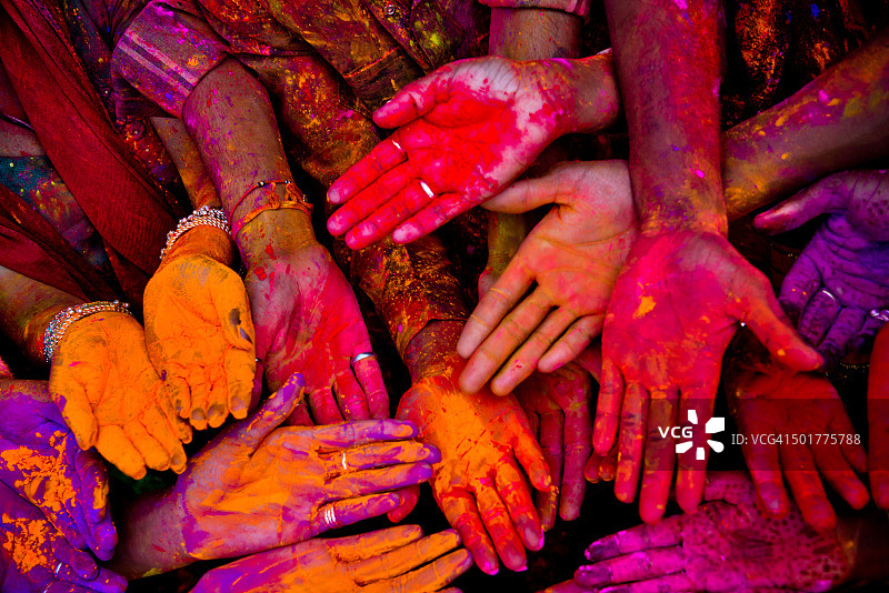 印度胡里节的手图片素材