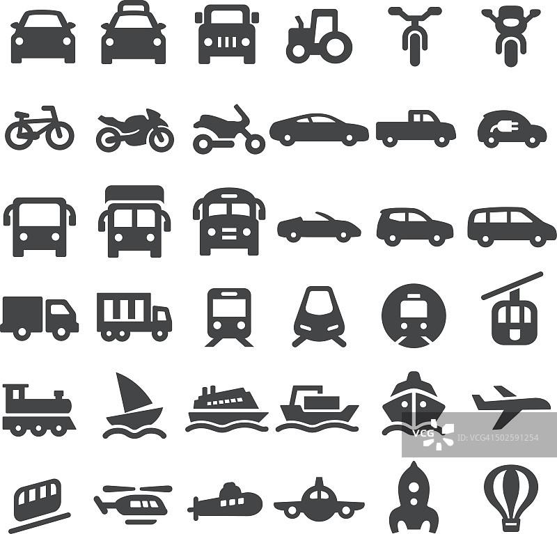 交通工具图标-大系列图片素材