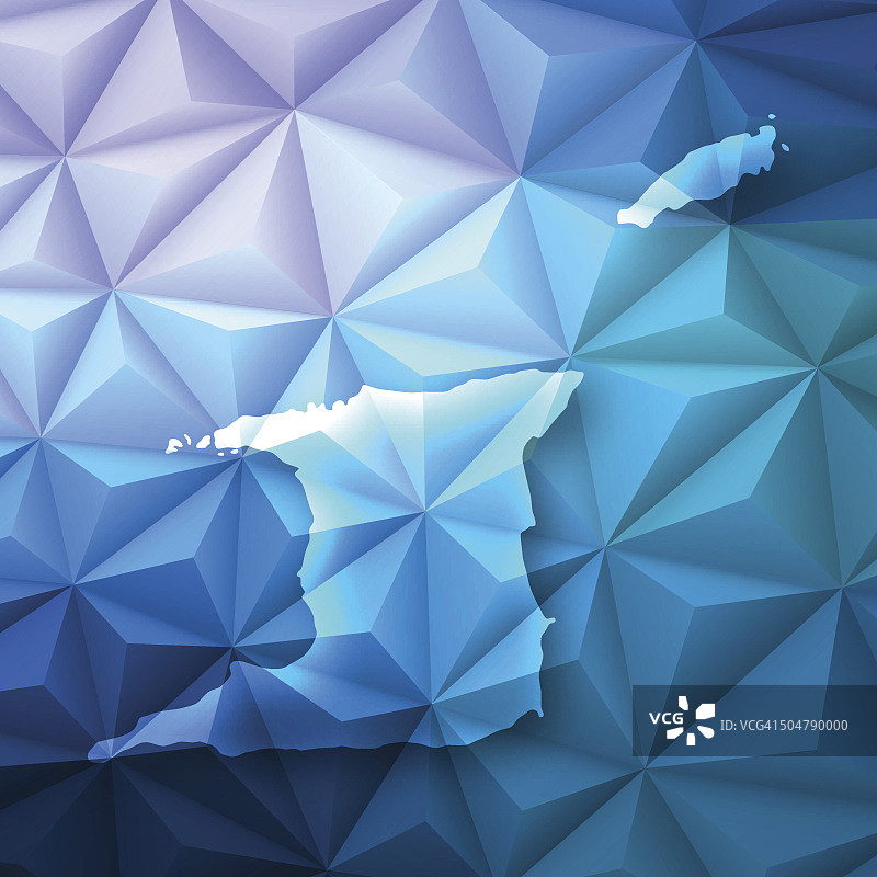 特立尼达和多巴哥的抽象多边形背景，低多边形，几何图片素材