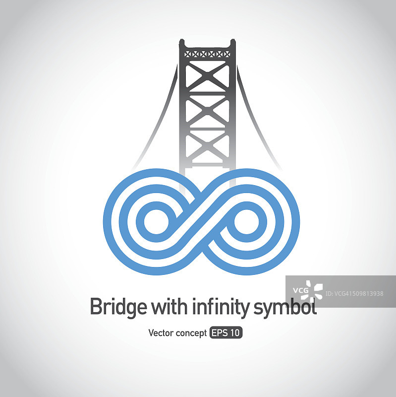 免版税吊桥无限符号图标概念图片素材