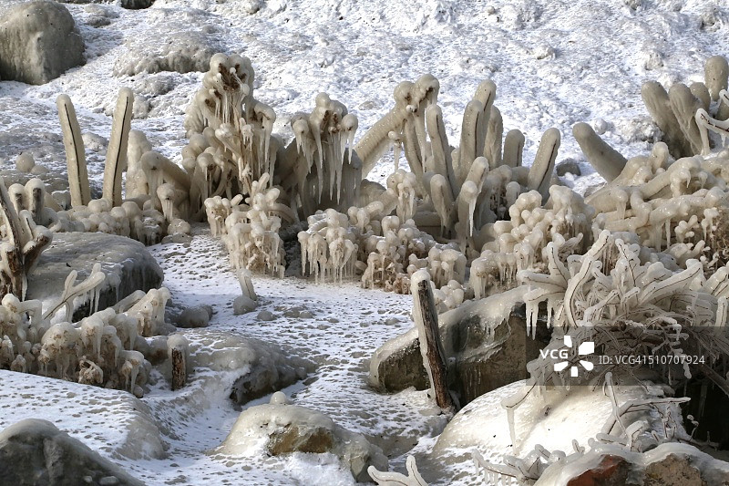 冰雪覆盖的景观图片素材