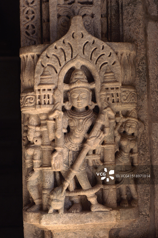 耆那教寺庙雕刻的细节图片素材
