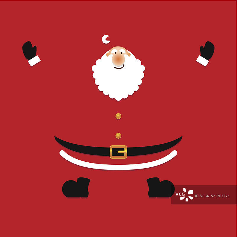 红色背景的圣诞老人图片素材