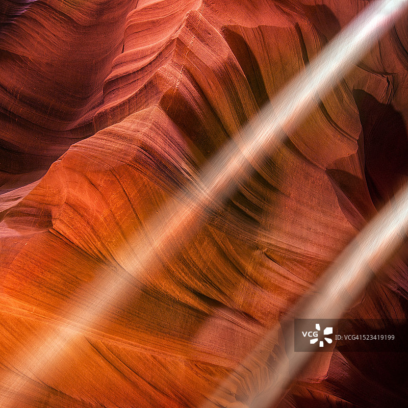 上羚羊槽峡谷光轴，亚利桑那州图片素材