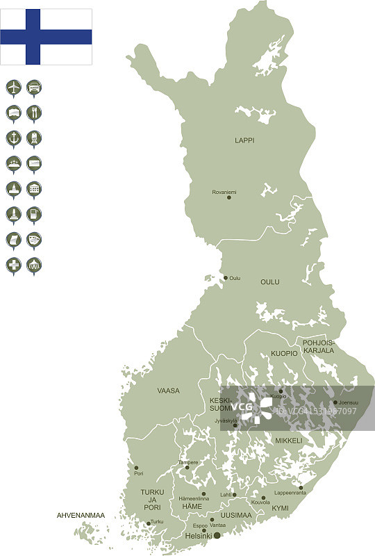 芬兰的地图图片素材
