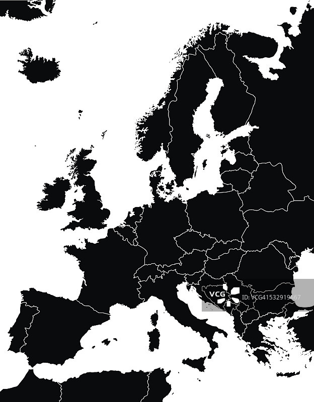 欧洲地图图片素材