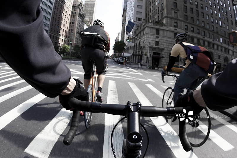 纽约的自行车信使图片素材