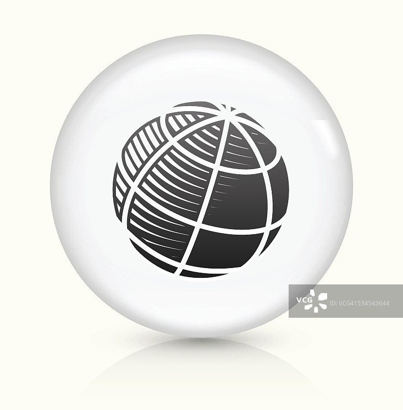 地球图标上的白色圆形矢量按钮图片素材