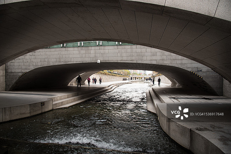 清溪川:韩国首尔图片素材