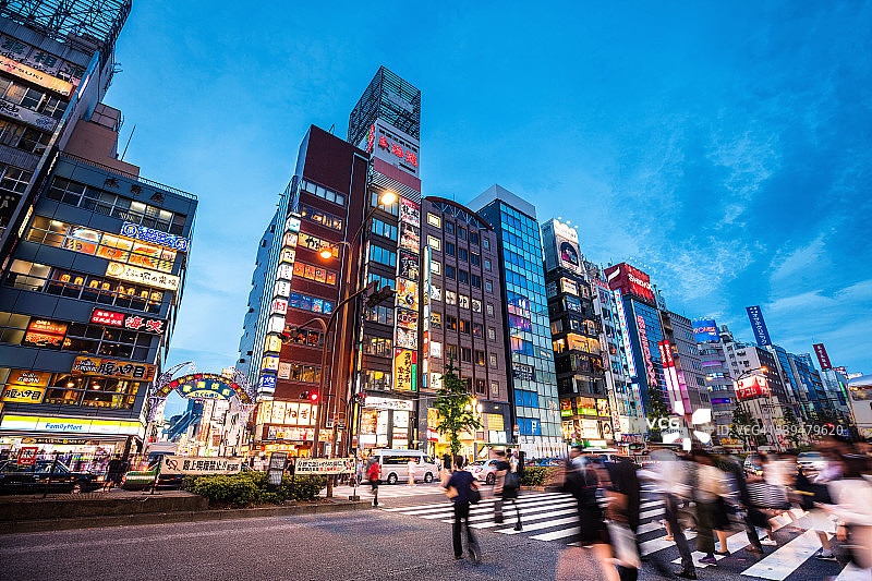 日本东京的夜生活图片素材