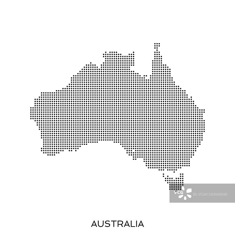 澳大利亚点半色调模式地图图片素材