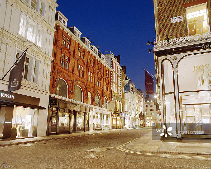 伦敦的高级购物街图片素材