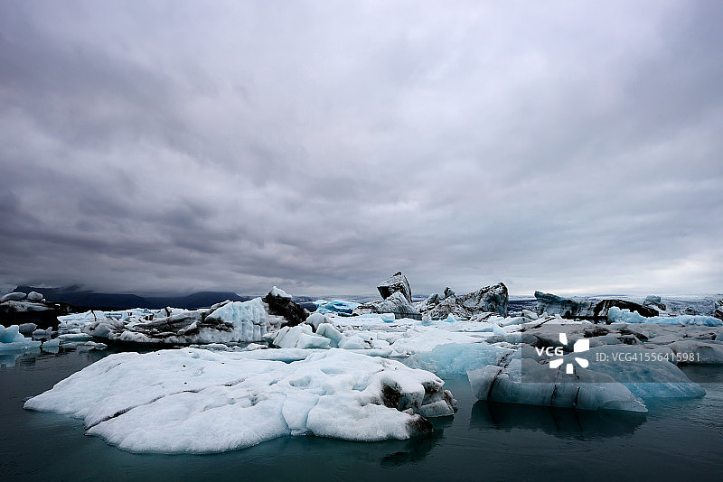 冰岛的Jokulsarlon泻湖图片素材