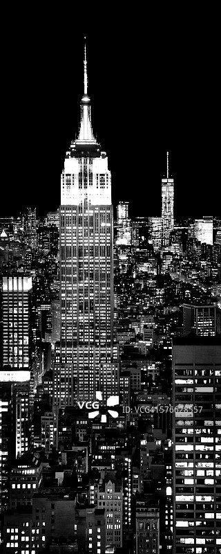 曼哈顿在天黑后图片素材