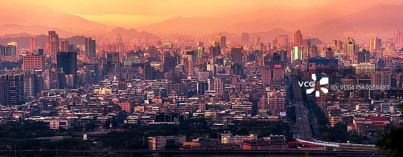 台湾城市全景图片素材