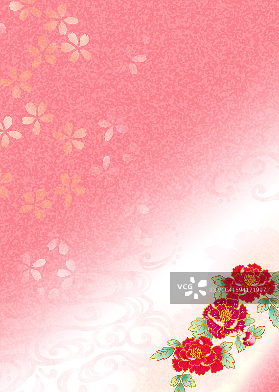 东方花卉背景图片素材