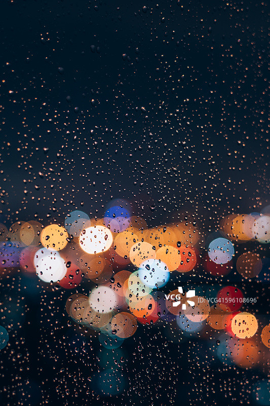 雨夜窗，散景城，晴空拷贝空间图片素材