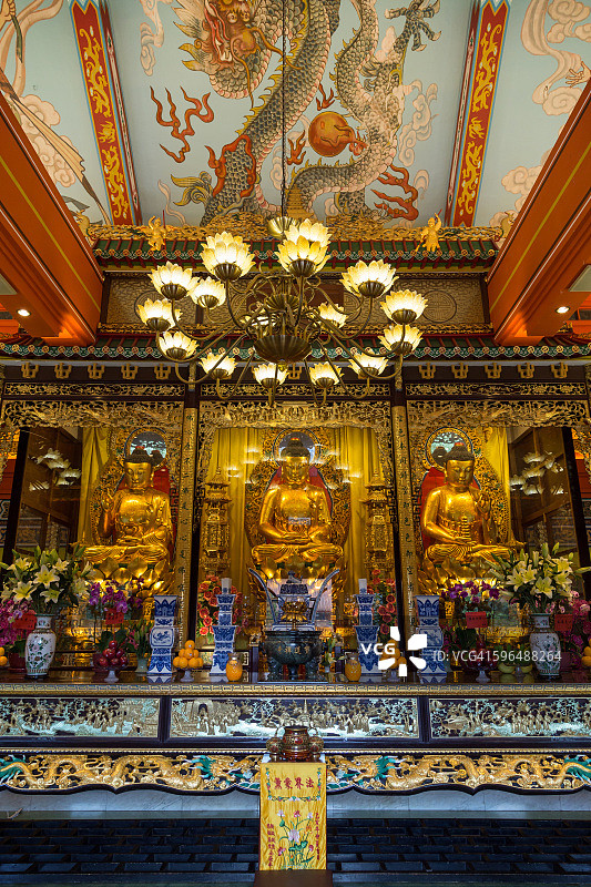 宝莲寺的佛像和祭坛图片素材