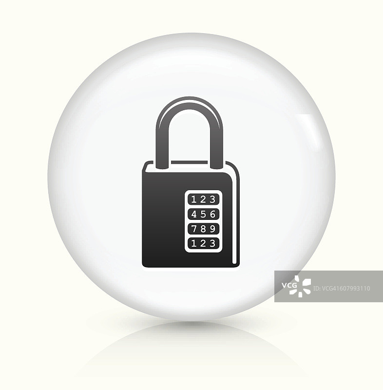 拨号安全锁定图标上的白色圆形矢量按钮图片素材