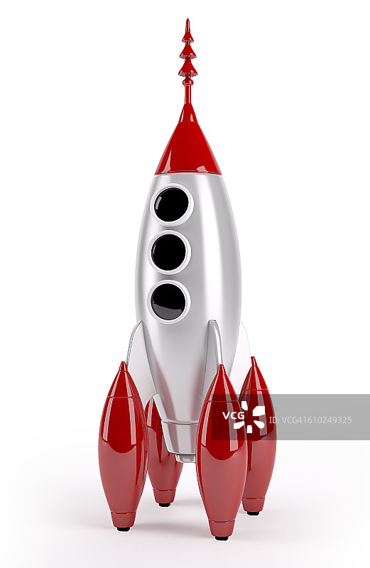 3D生成的火箭船的插图图片素材