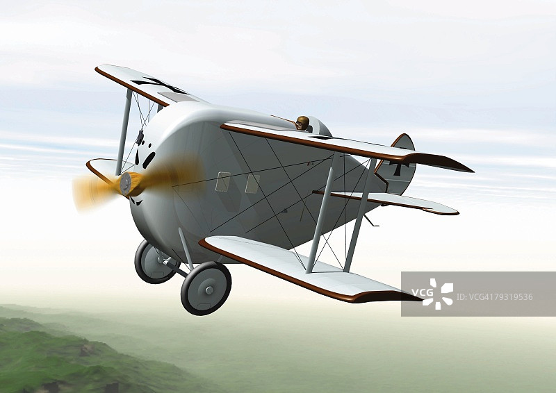 飞机，CG，插图，高角度视图图片素材