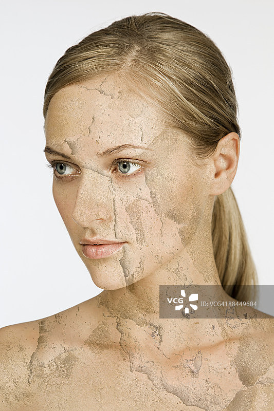 皮肤干裂剥落的女人图片素材