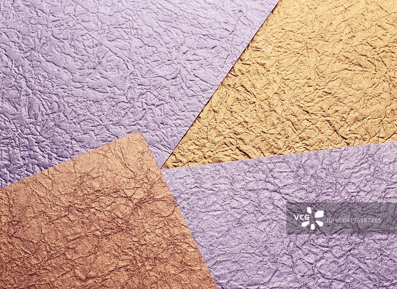 紫色，金色和棕色的传统日本纸图片素材