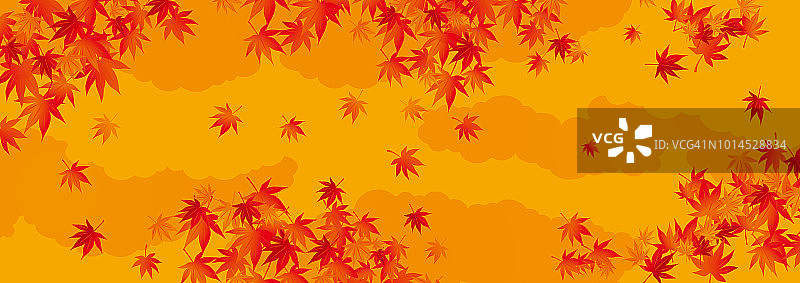 一幅美丽的秋叶插图图片素材