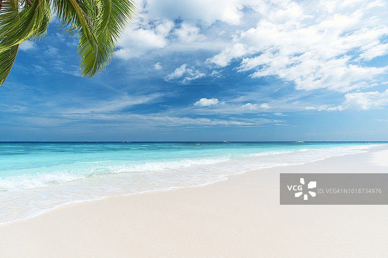 夏日热带天堂海滩背景图片素材