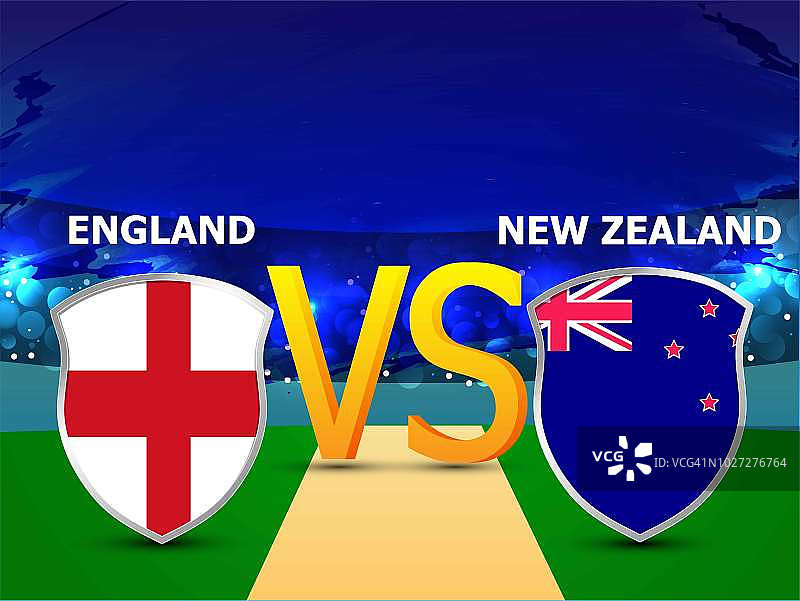 板球锦标赛英格兰队对新西兰队图片素材
