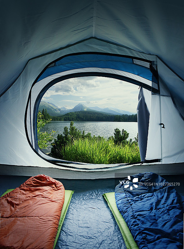 帐篷里的自然景观图片素材