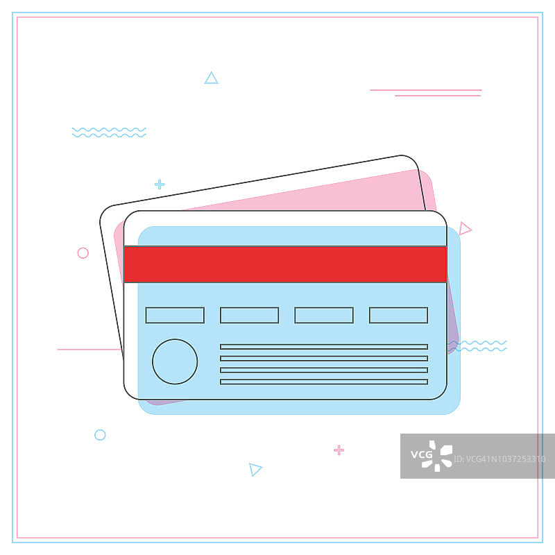 信用卡平面设计图片素材