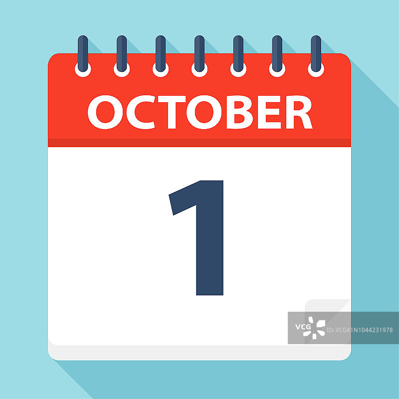10月1日-日历图标图片素材