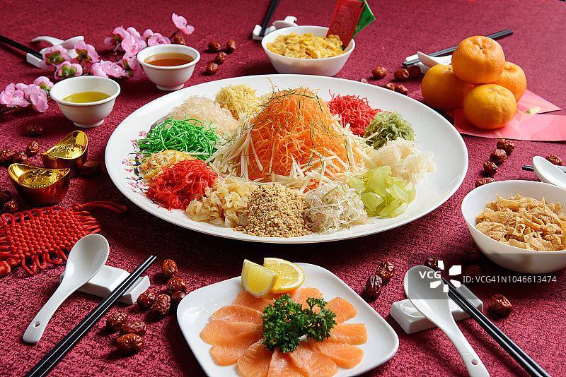 中国新年菜- Yee Sang图片素材