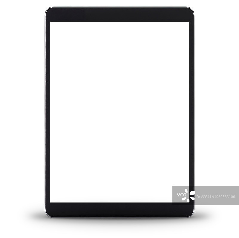 现代数字平板电脑与白色空白屏幕图片素材