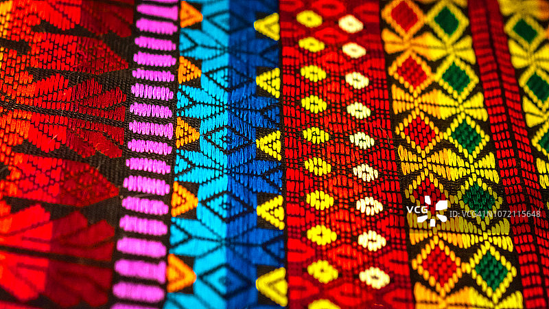 墨西哥恰帕斯的玛雅纺织品图片素材