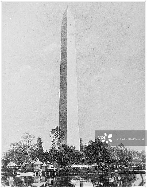 来自美国海军和陆军的古老历史照片:华盛顿纪念碑图片素材