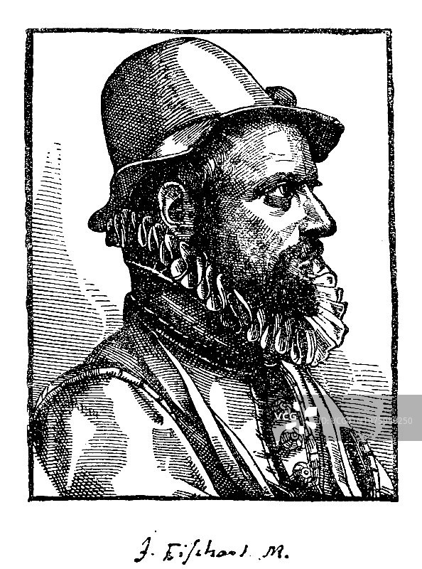 约翰·浸信会·菲沙特（1546/47-1591），德国作家图片素材