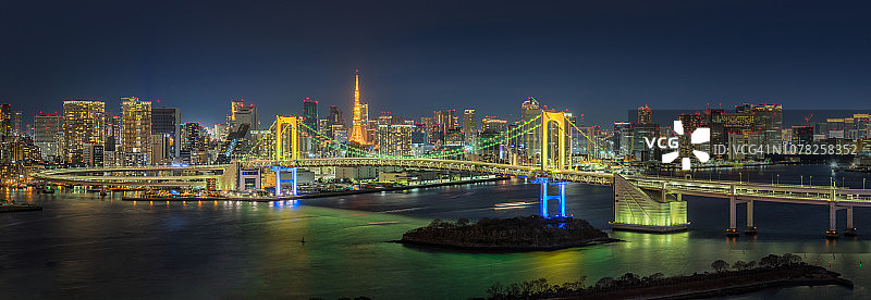 东京湾之夜图片素材