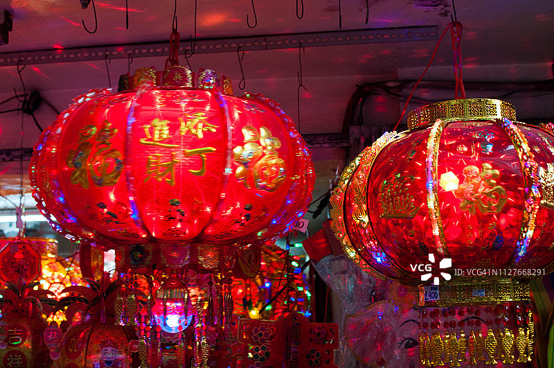 马尼拉Binondo市场，准备迎接2019年中国新年图片素材